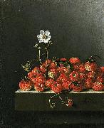 Adriaen Coorte Still life with wild strawberries. Sweden oil painting artist